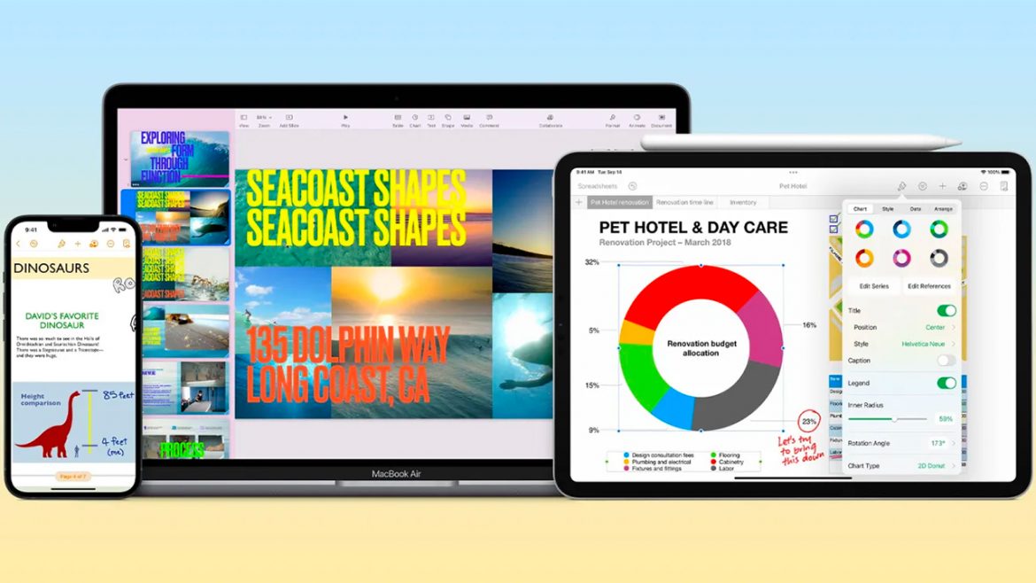 Apple aggiorna Keynote, Numbers e Pages