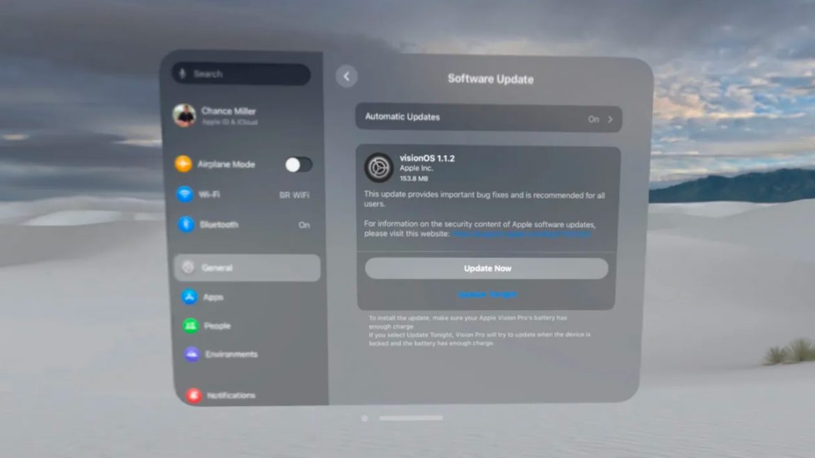 Apple rilascia visionOS 1.1.2 per tutti gli utenti