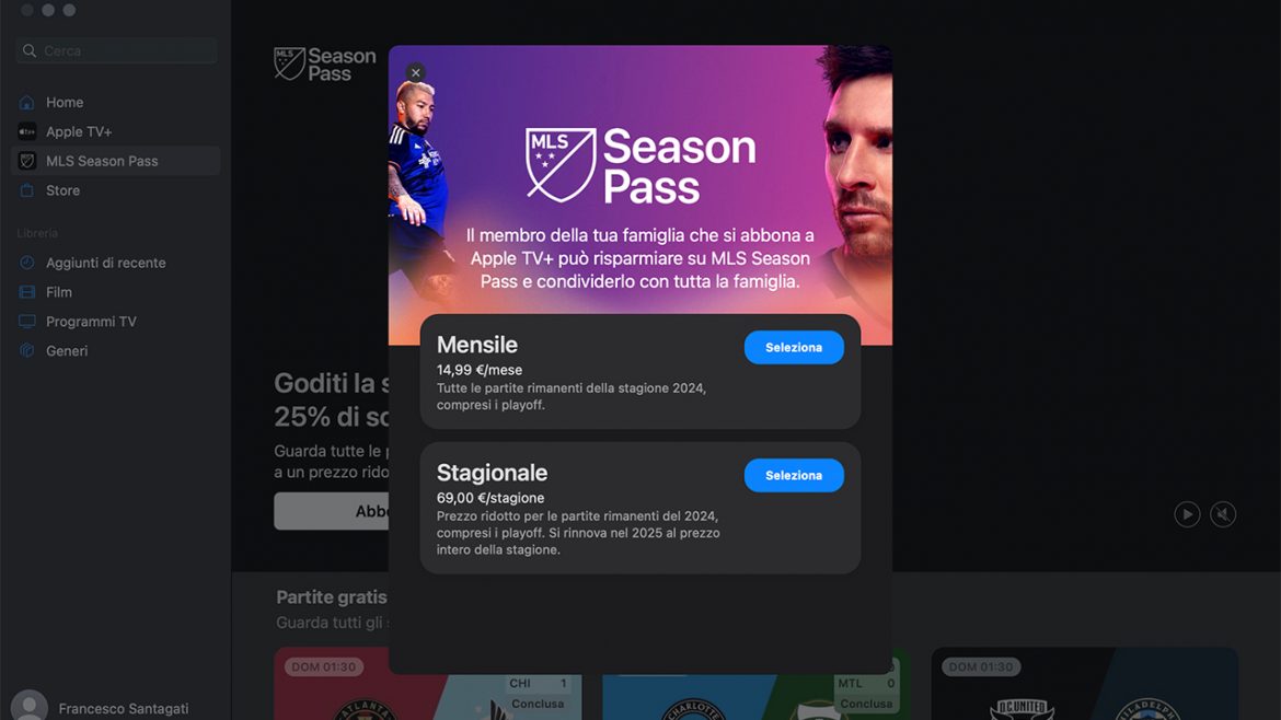 Apple sconta l’MLS Season Pass