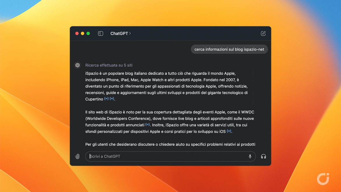 L’app ChatGPT per macOS è ora disponibile per tutti gli utenti