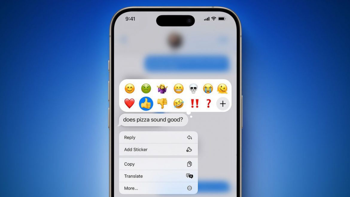 iOS 18 ci consentirà di reagire agli iMessage con qualsiasi emoji