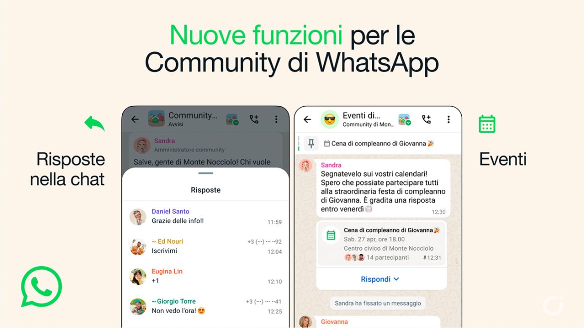 WhatsApp introduce una nuova funzione per organizzare eventi nei gruppi