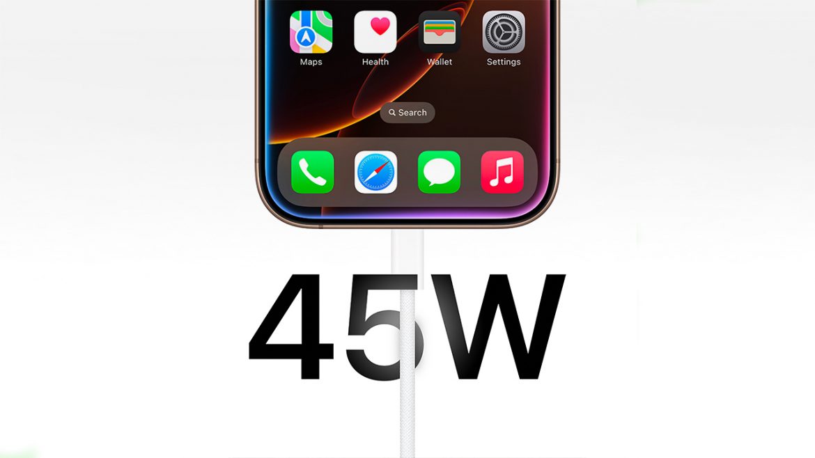 Tutti gli iPhone 16 supportano la ricarica rapida fino a 45W tramite cavo USB-C