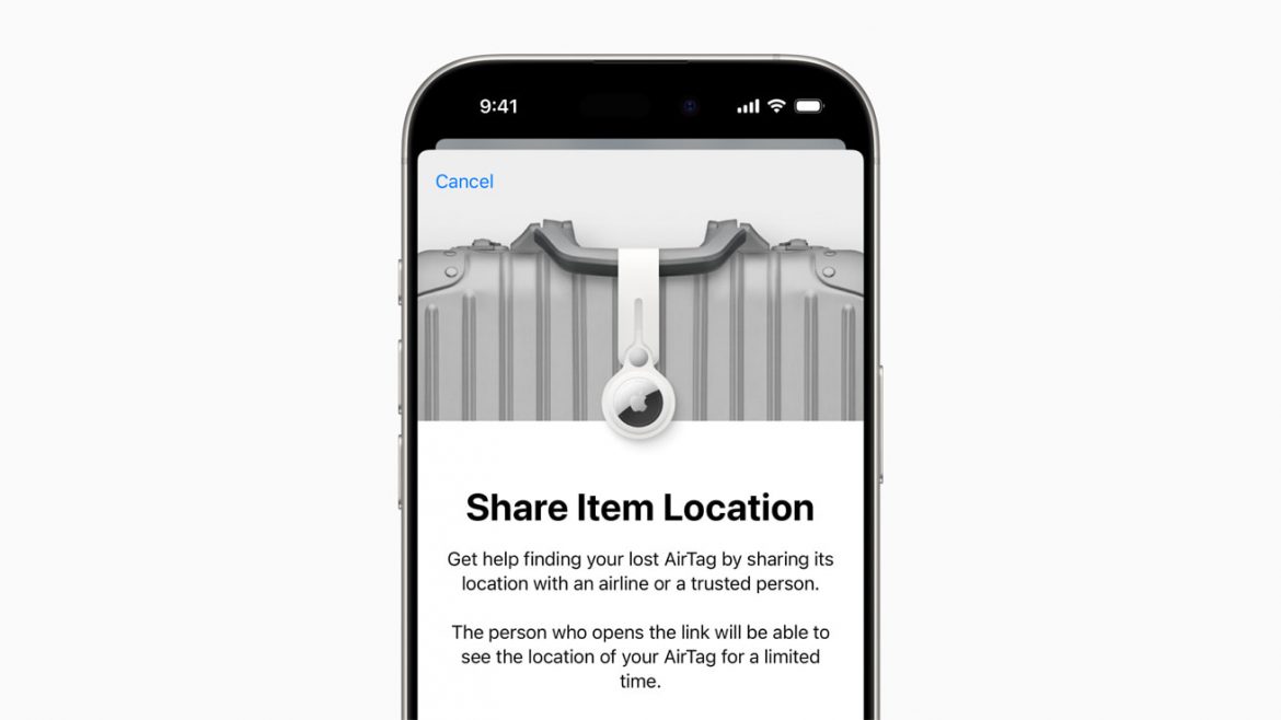 Apple presenta la funzione Share Item Location