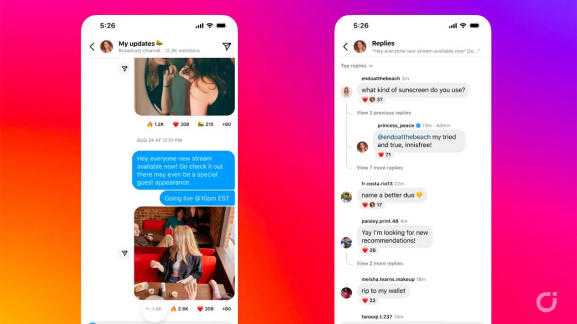 Instagram introduce la funzione “Risposte” nei canali broadcast