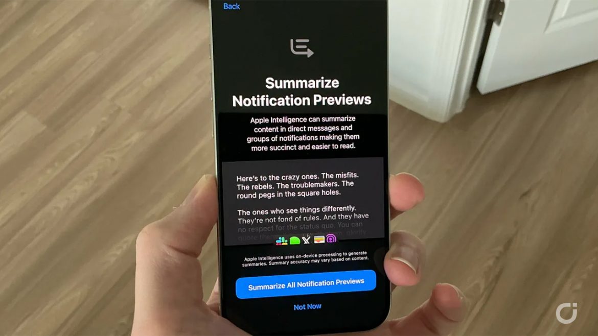 Apple annuncia un aggiornamento software per risolvere i problemi con i riepiloghi delle notifiche di Apple Intelligence