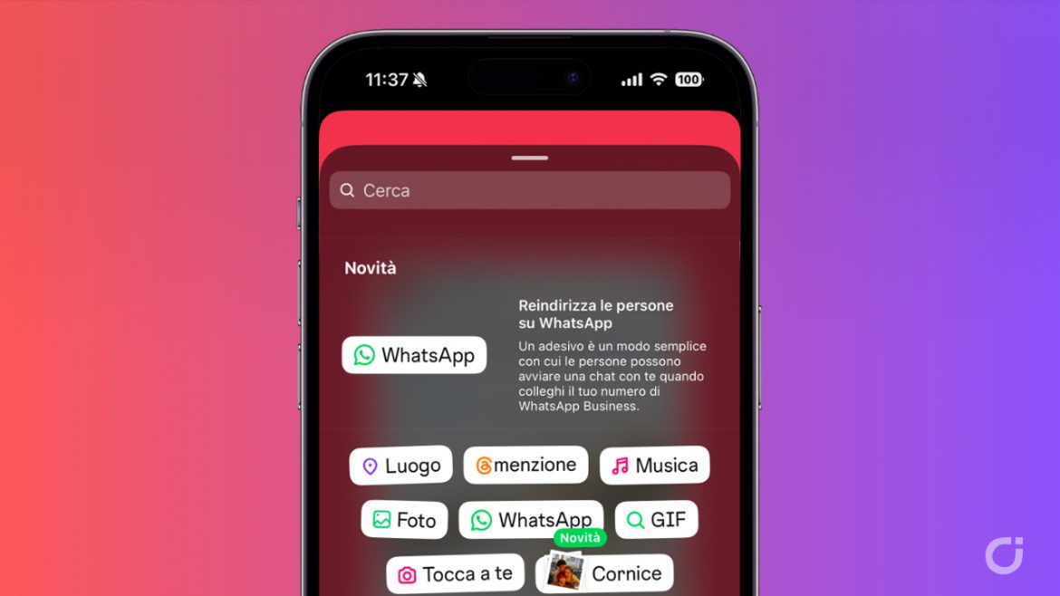 Su Instagram arrivano: l’adesivo di WhatsApp, lo zoom nelle storie ed un nuovo suono per le notifiche!